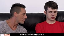 Stepfather spends some quality time with his twink Stepson - gay porn